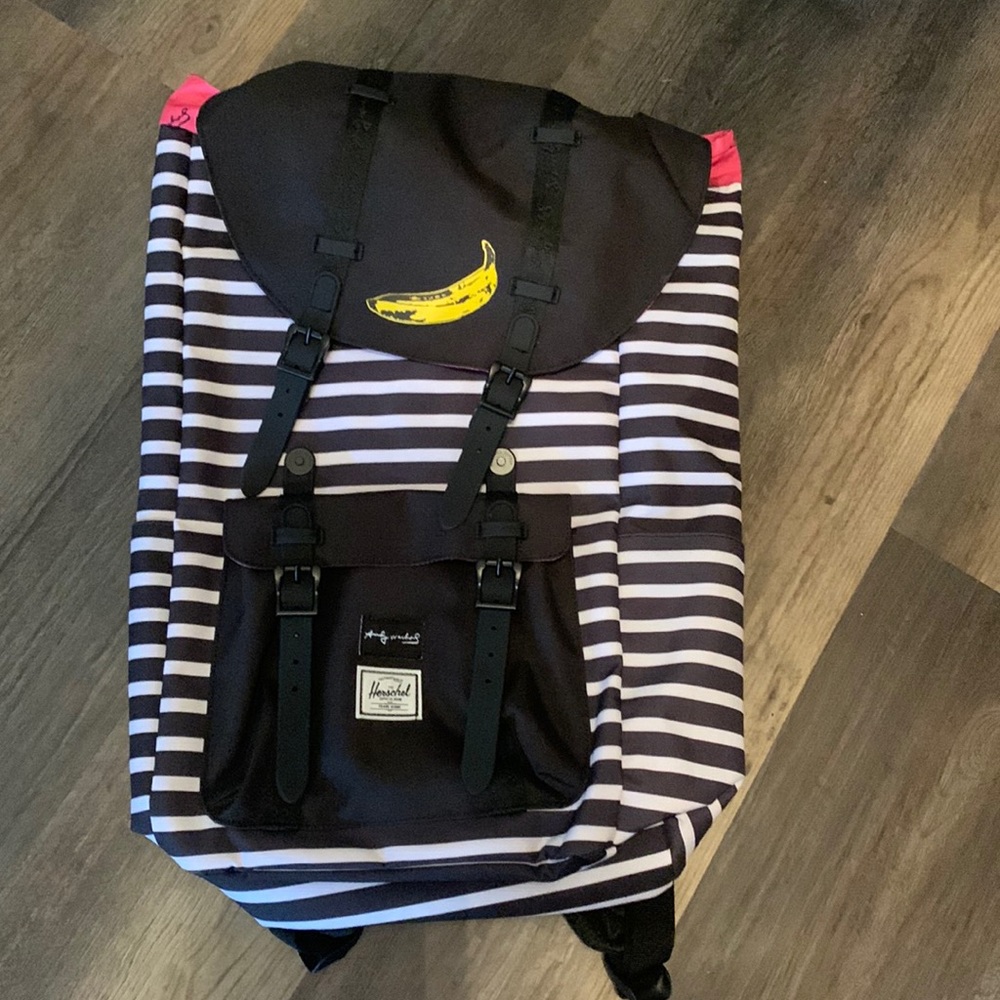 Herschel collab with Andy Warhol large knapsack/laptop bag. NWT . Retail 140